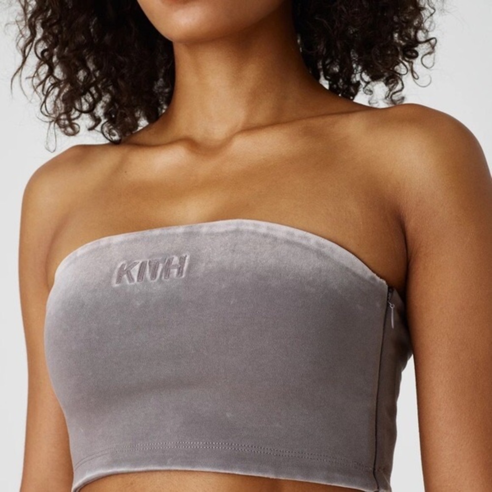kith bandeau tube top crop top